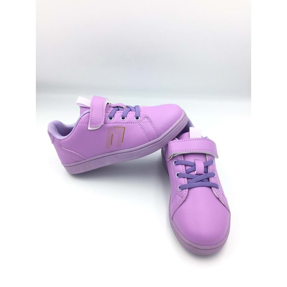 Cool Color 0421 Çocuk Sneaker Spor Ayakkabı - BTMK00421-Lila-35