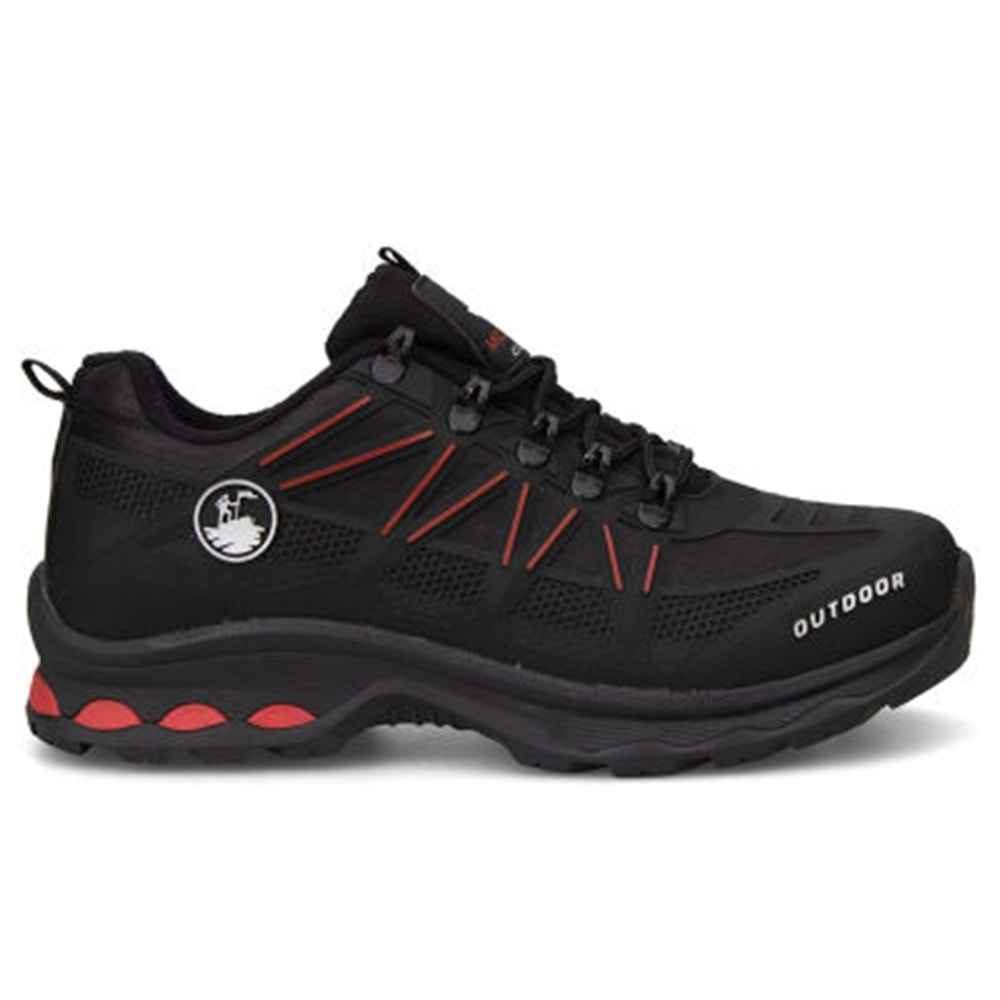 Pabuçhan 0663 Erkek Trekking Spor Ayakkabı - BTMK00663-Siyah Kırmızı-42