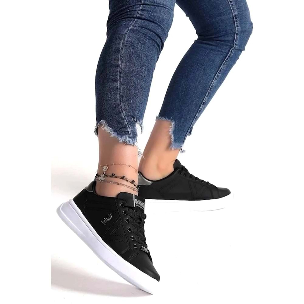 U.S.Polo Assn 0722 Beyaz Sneaker Spor Ayakkabı - Beyaz Siyah - 39