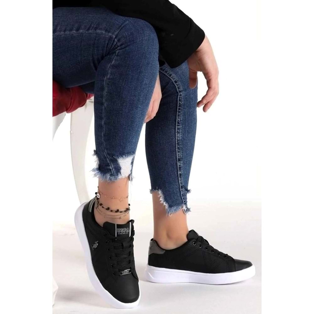 U.S.Polo Assn 0722 Beyaz Sneaker Spor Ayakkabı - Beyaz Siyah - 39