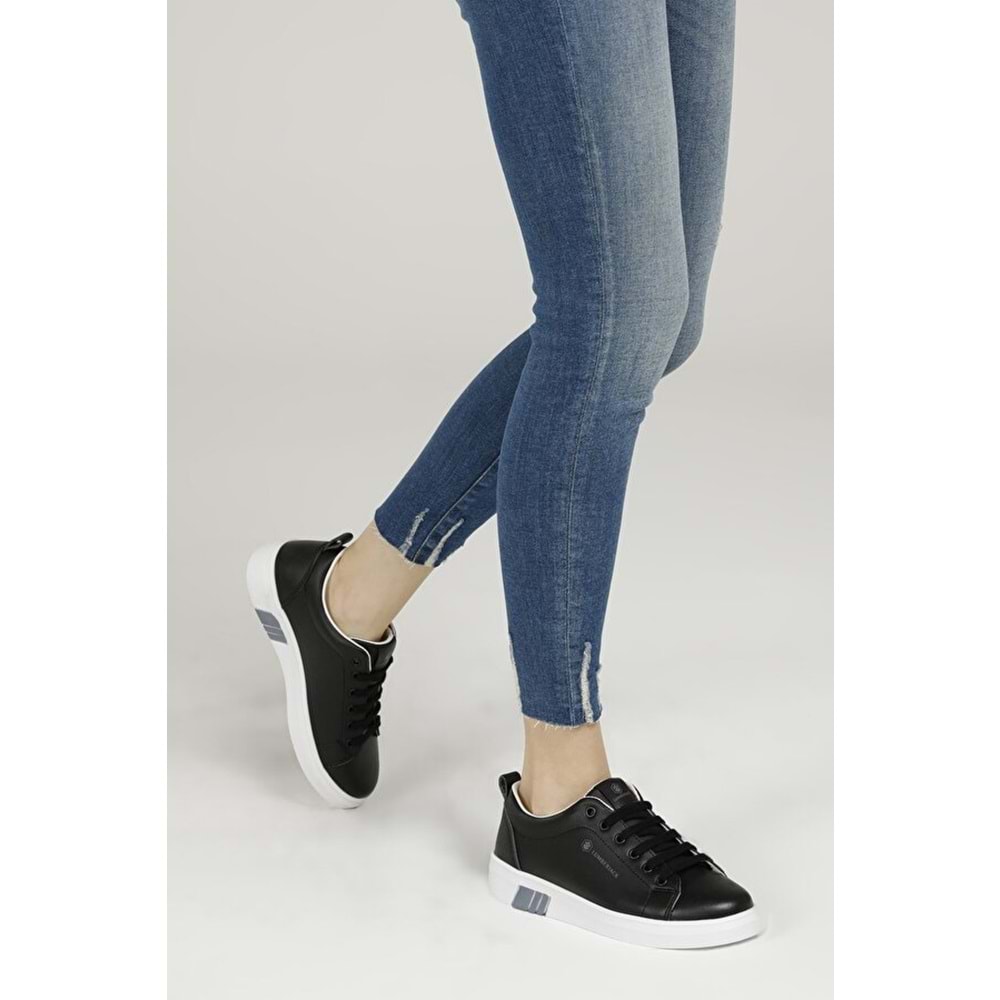 Lumberjack 0783 Bayan Sneakers Spor Ayakkabı - Siyah Beyaz - 36