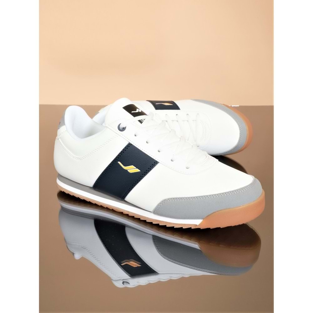 Lescon 0869 Flınt Anatomik Tabanlı Erkek Sneakers Spor Ayakkabı - Beyaz Lacivert - 40