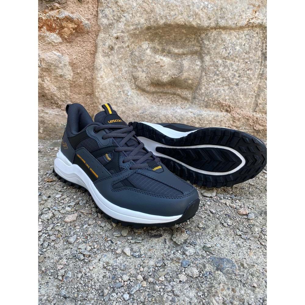 Lescon 0907 Trail Trekking Erkek Spor Ayakkabı - Füme Beyaz - 42 - BTMK00907-Füme Beyaz -42