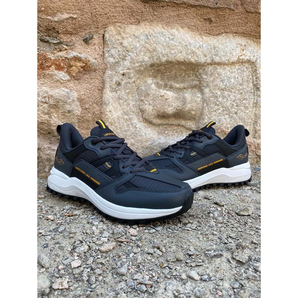 Lescon 0907 Trail Trekking Erkek Spor Ayakkabı - Füme Beyaz - 42 - BTMK00907-Füme Beyaz -42