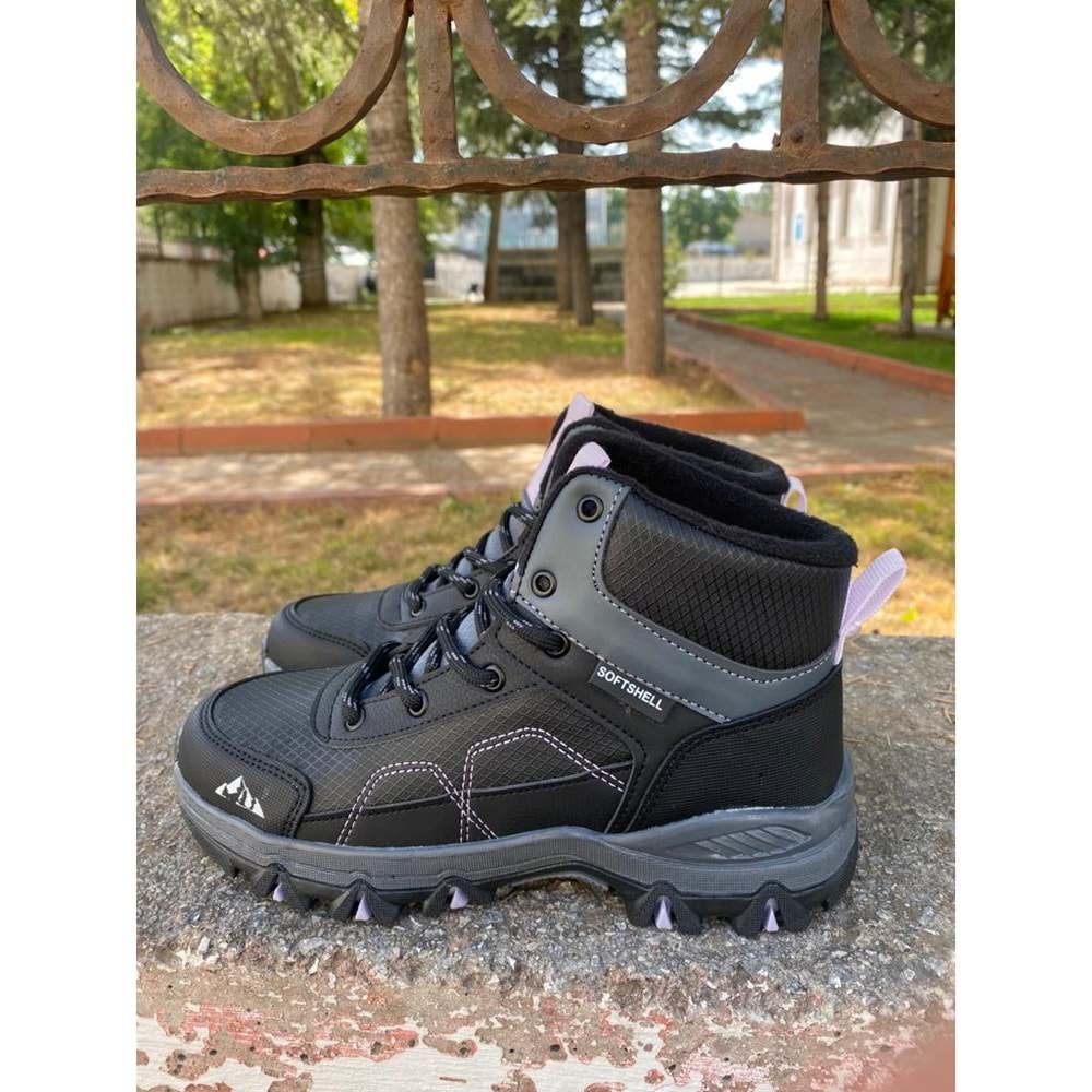 Cool 0924 Ünisex Suya Ve Soğuğa Dayanaklı Trekking Bot - Siyah Lila - 38