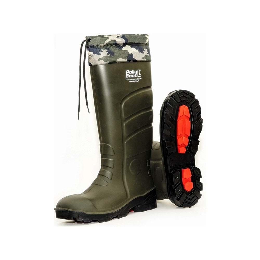 Polly Boot 1070 Su Geçirmez Rahat Kaymaz Çizme - Haki - 46 - BTMK01070-Haki-46