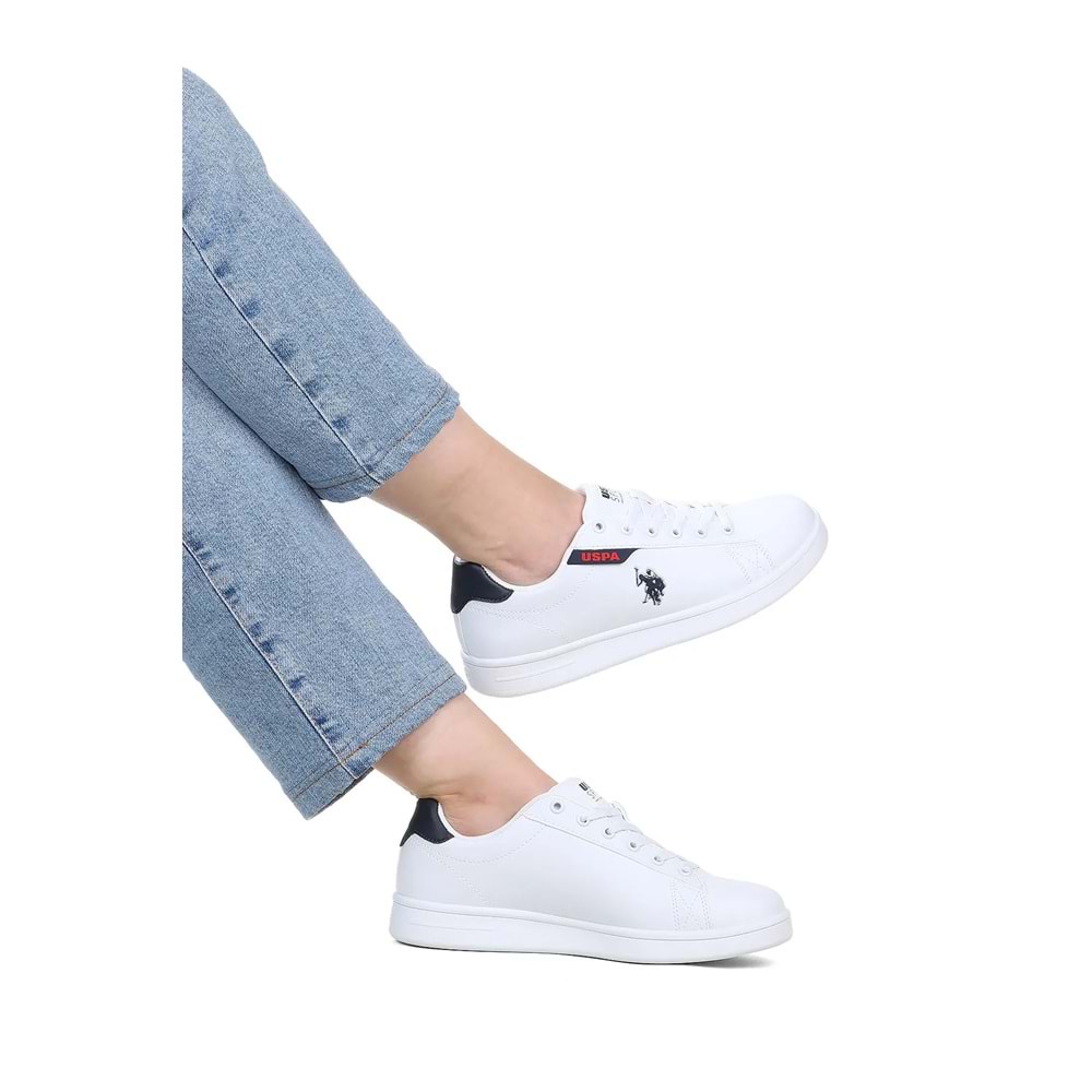 Us Polo Assn 1130 Costa Unısex Ortpedik Tabanlı Sneaker Ayakkabı - Beyaz Lacivert - 40 - BTMK01130-Beyaz Lacivert-40
