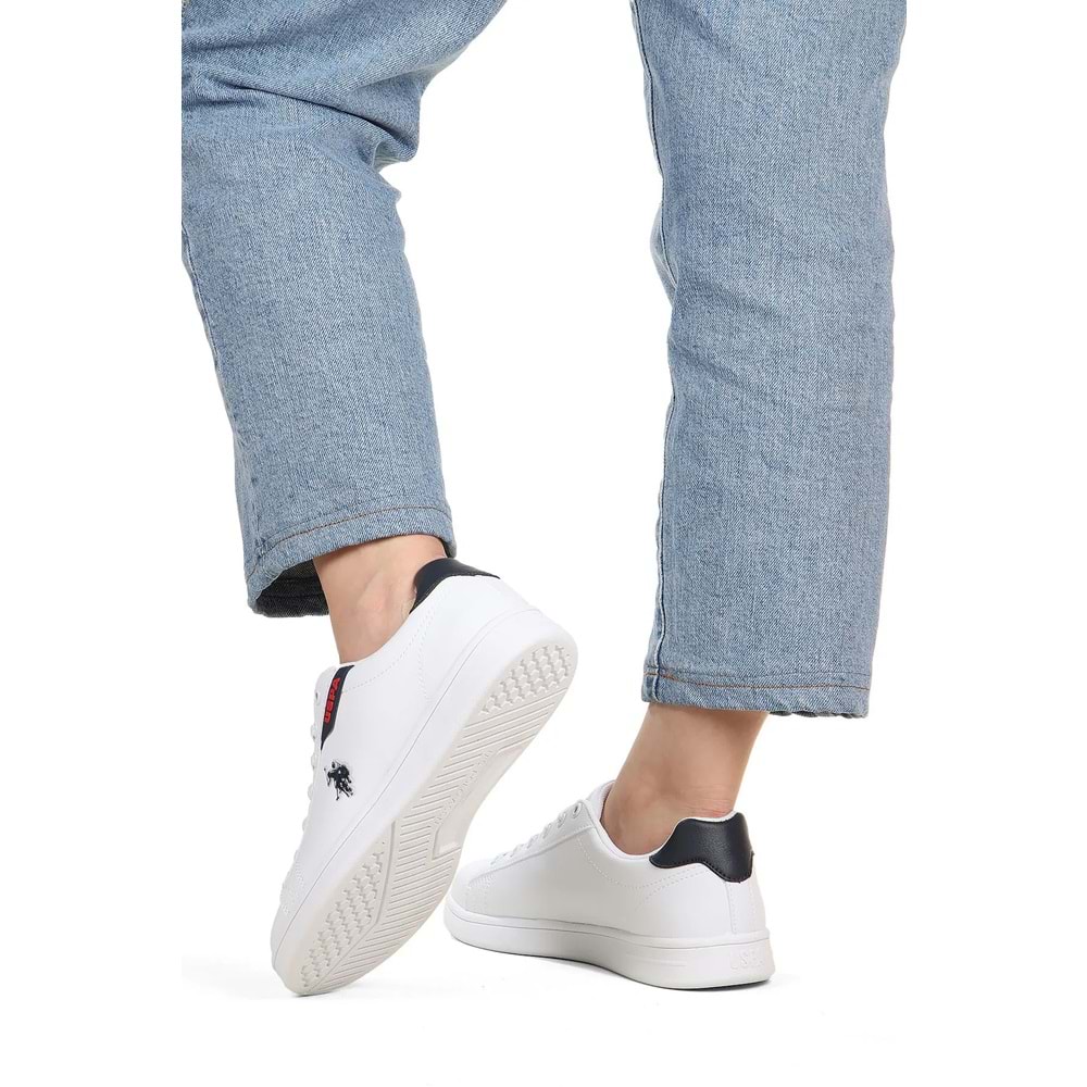 Us Polo Assn 1130 Costa Unısex Ortpedik Tabanlı Sneaker Ayakkabı - Beyaz Lacivert - 40 - BTMK01130-Beyaz Lacivert-40