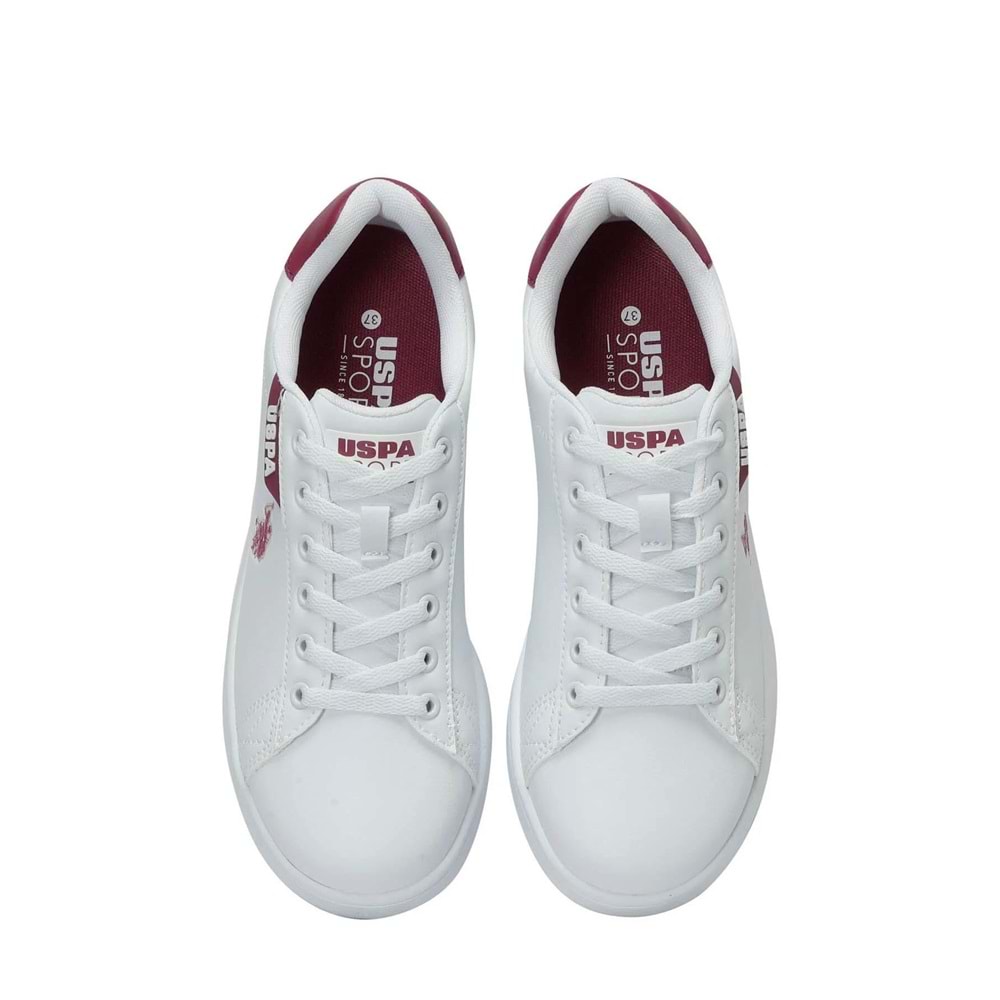 Us Polo Assn 1130 Costa Unısex Ortpedik Tabanlı Sneaker Ayakkabı - Beyaz Pembe - 40 - BTMK01130-Beyaz Pembe-40