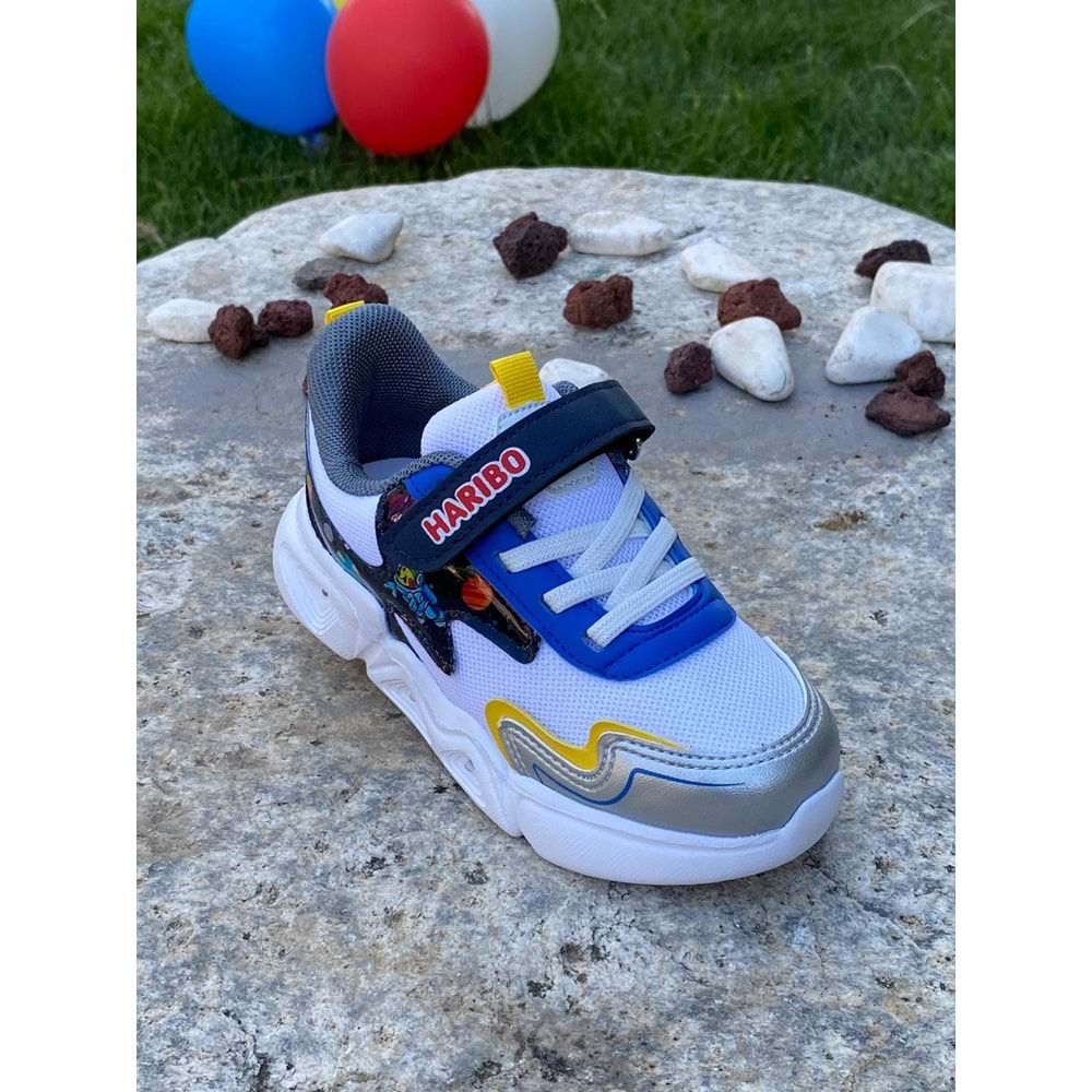 Cool 1145 Işıklı Çoçuk Spor Ayakkabı - beyaz mavi - 29 - BTMK01145-beyaz mavi -29