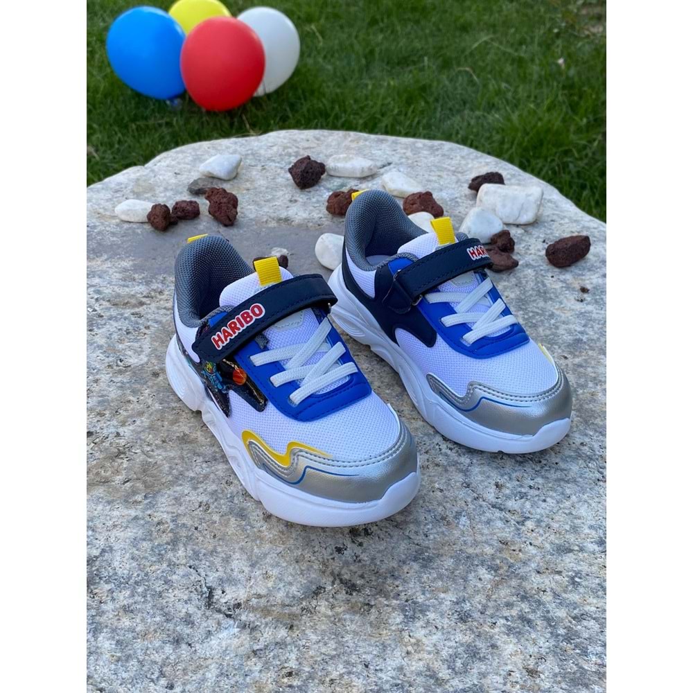 Cool 1145 Işıklı Çoçuk Spor Ayakkabı - beyaz mavi - 29 - BTMK01145-beyaz mavi -29
