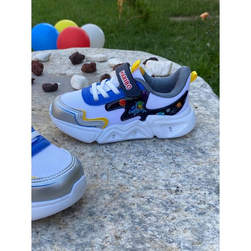 Cool 1145 Işıklı Çoçuk Spor Ayakkabı - beyaz mavi - 29 - BTMK01145-beyaz mavi -29