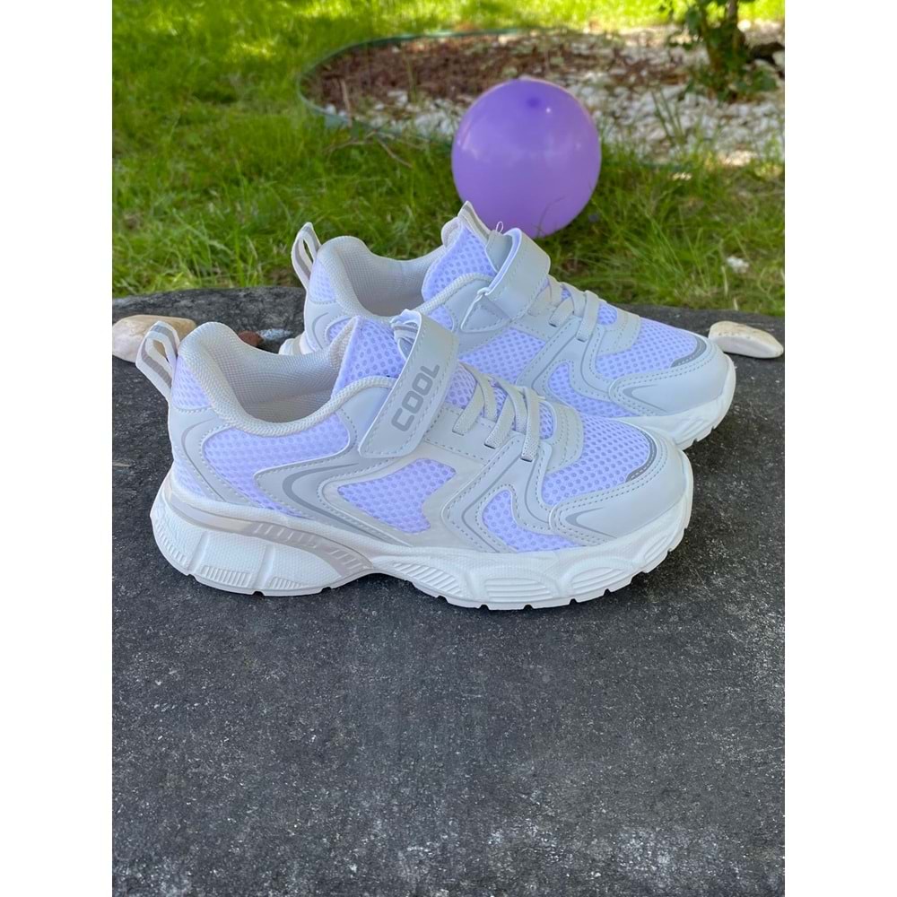 Cool 1148 Comfort Tabanlı Spor Ayakkabı - Beyaz - 34 - BTMK01148-Beyaz-34