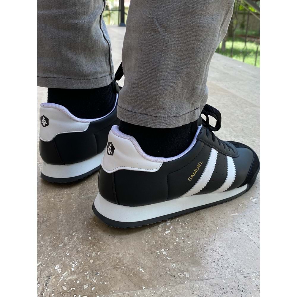 Hammer Jack 1158 Deri Spor Ayakkabı - Siyah Beyaz - 36 - BTMK01158-Siyah Beyaz-36