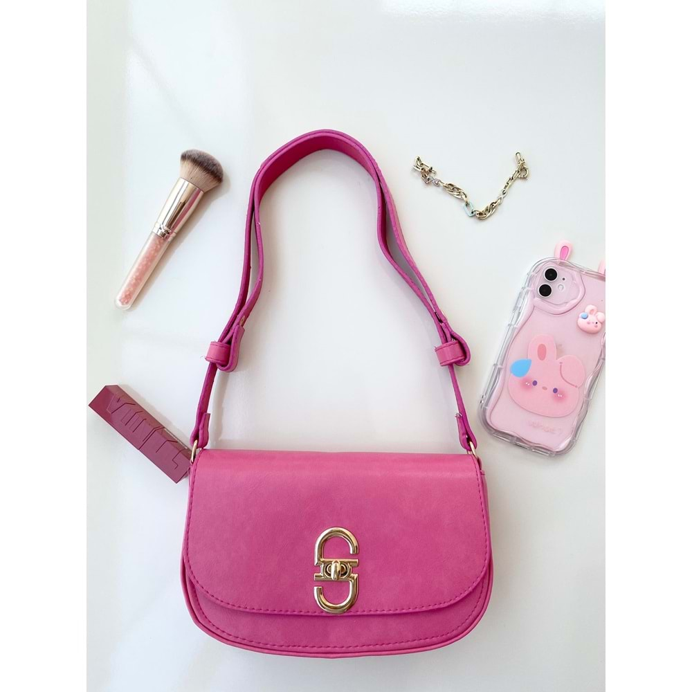 Love Of Bags 1162 Kadın Kol Ve Omuz Çantası - Pembe - TEK EBAT - BTMK01162-Pembe-TEK EBAT