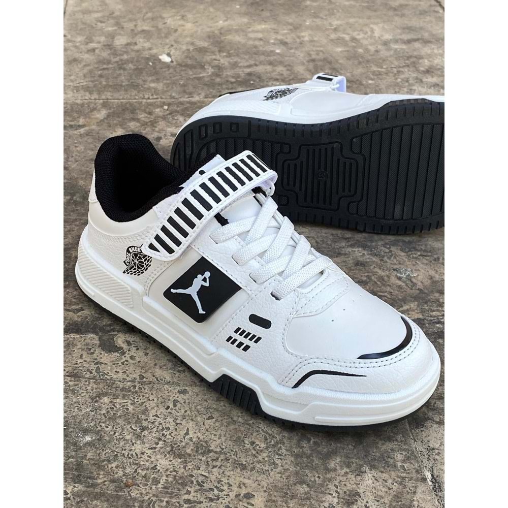 Cool 1173 Çocuk Mevsimlik Spor Ayakkabı - Beyaz Siyah - 31 - BTMK01173-Beyaz Siyah -31