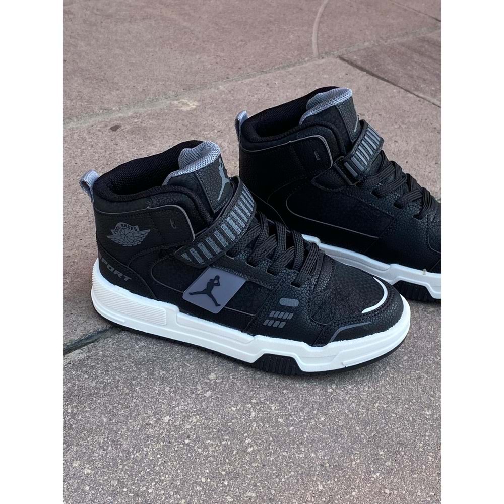 Cool 1174 Boğazlı Spor Ayakkabı - Siyah Beyaz - 33 - BTMK01174-Siyah Beyaz-33