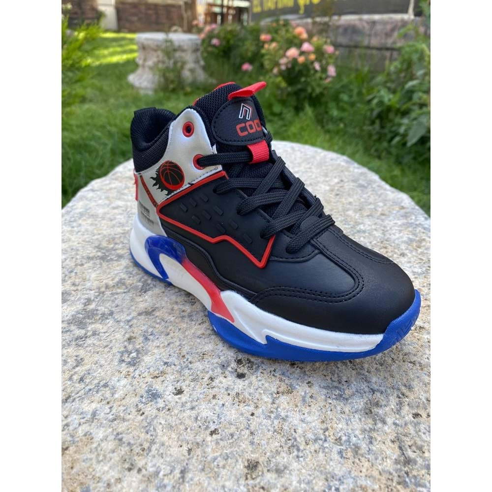 Cool 1196 London Boğazlı Spor Ayakkabı - Siyah Beyaz - 36 - BTMK01196-Siyah Beyaz-36