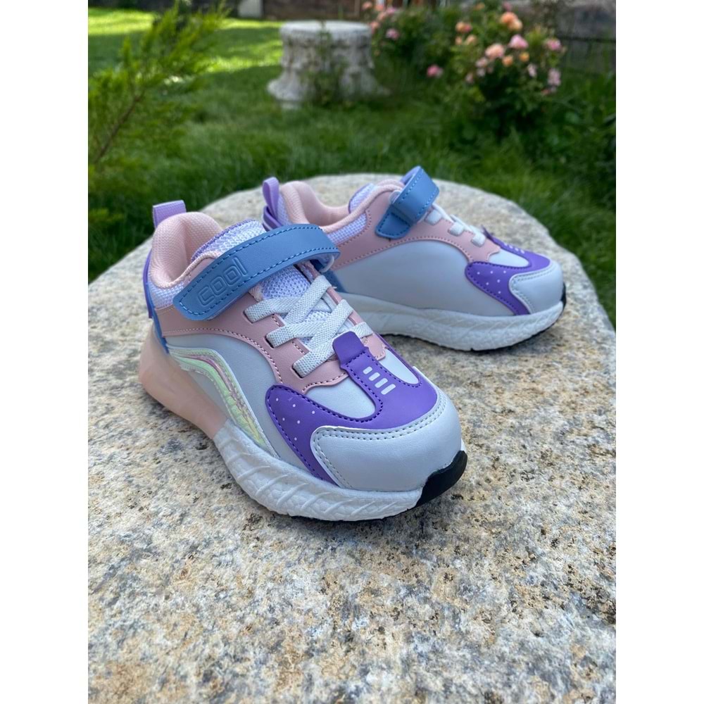 Cool 1197 Çoçuk Anatomik Spor Ayakkabısı - Beyaz - 26 - BTMK01197-Beyaz-26