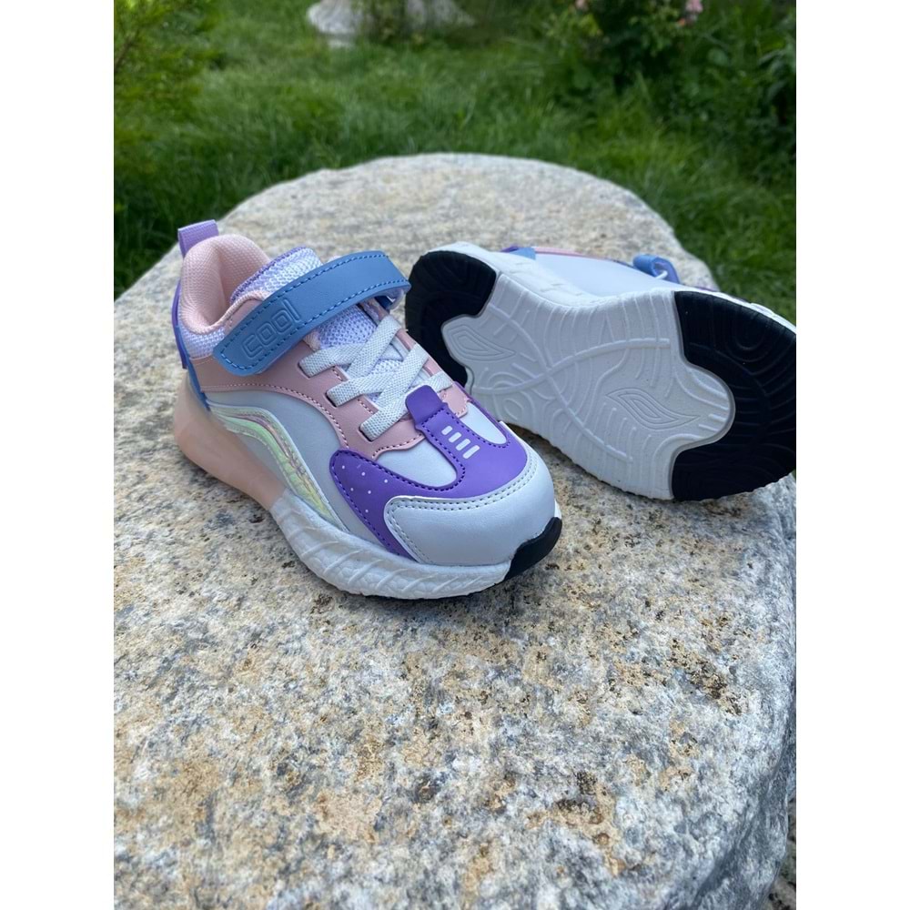 Cool 1197 Çoçuk Anatomik Spor Ayakkabısı - Beyaz - 27 - BTMK01197-Beyaz-27