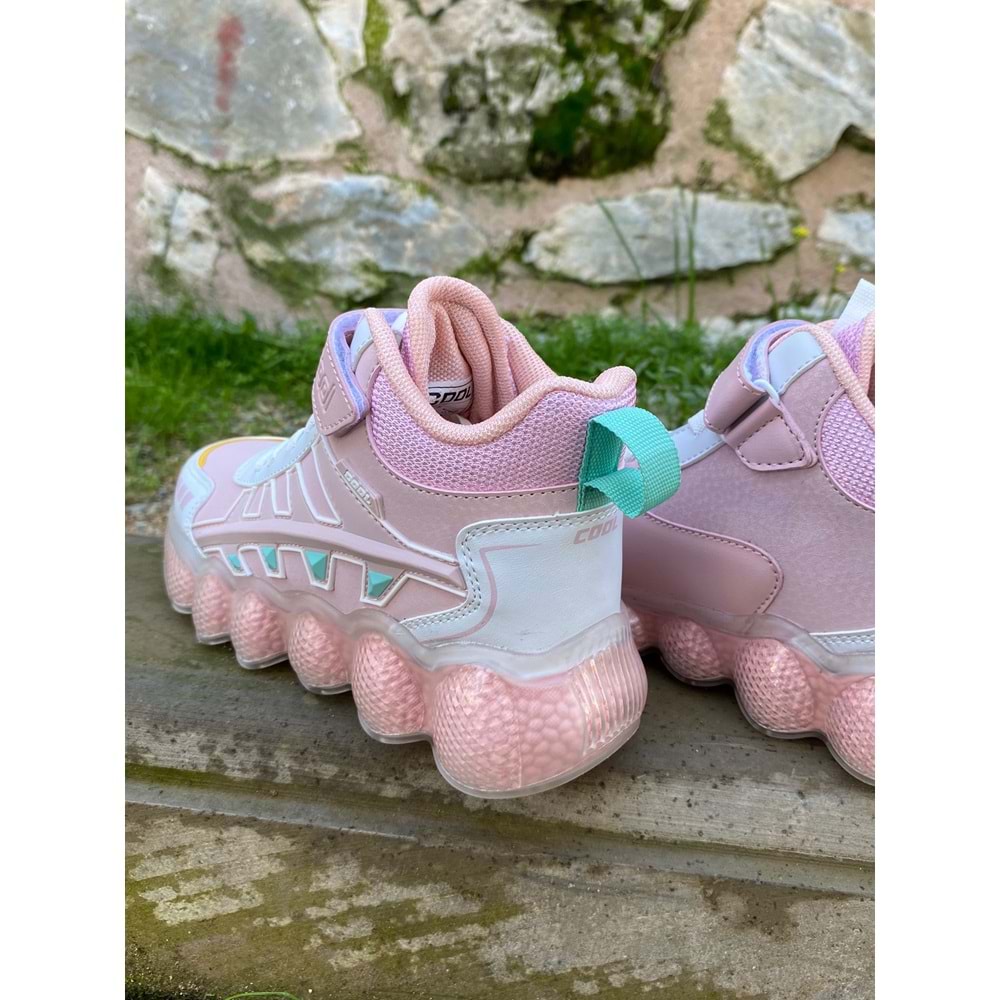 Cool 1201 Fred Boğazlı Spor Ayakkabısı - Pembe - 32 - BTMK01201-Pembe-32