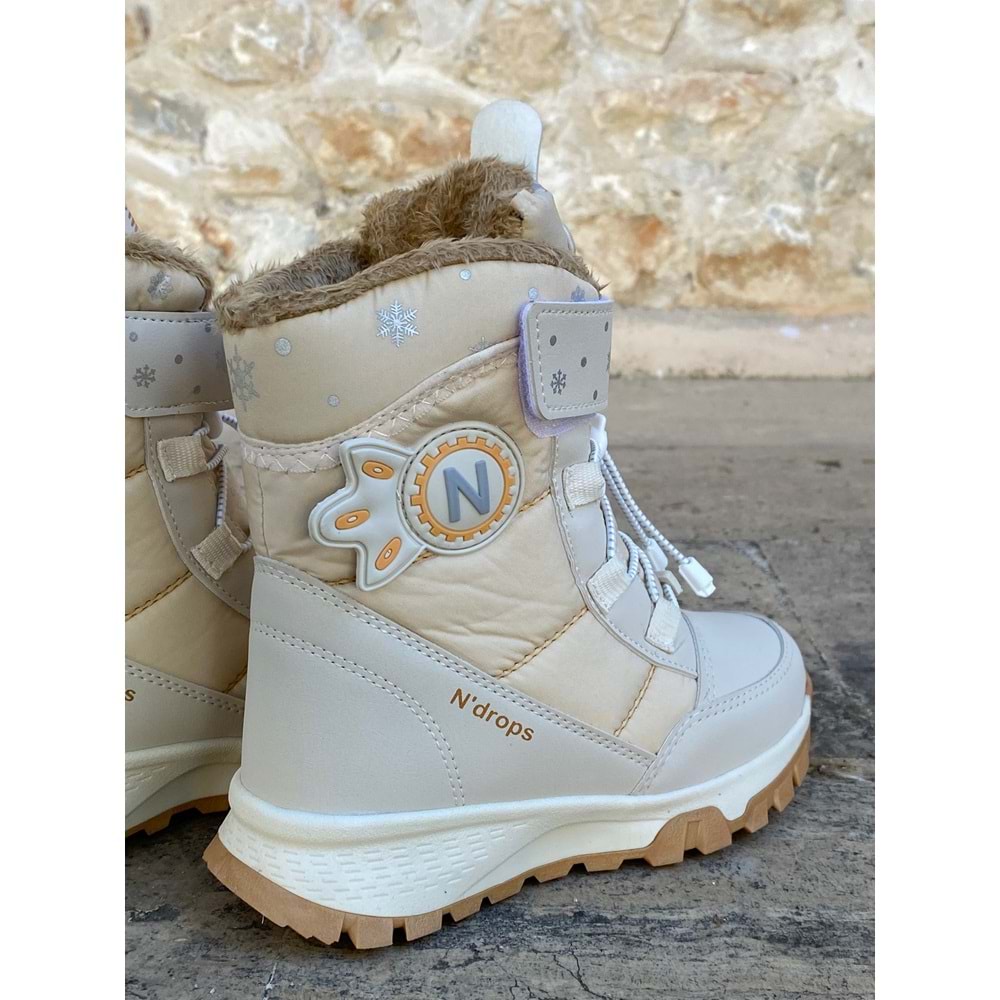 Pabuçhan Çoçuk Kar Botu 1222 - Krem - 34 - BTMK01222-Krem-34