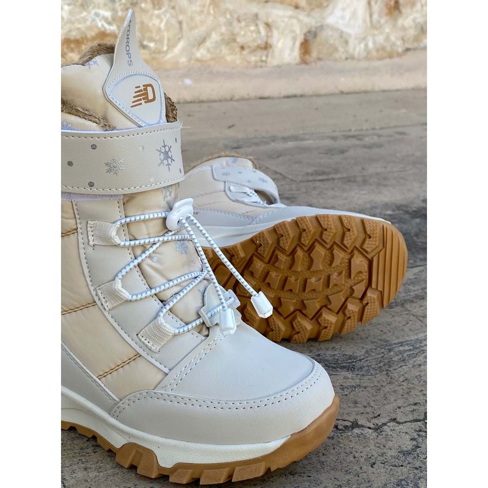 Pabuçhan Çoçuk Kar Botu 1222 - Krem - 34 - BTMK01222-Krem-34