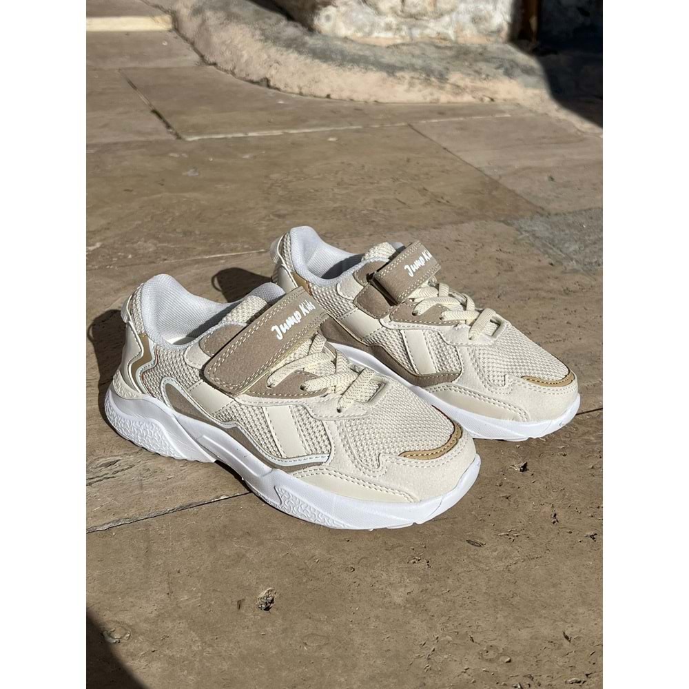 Çocuk Yazlık Spor Yürüyüş Ayakkabısı 1257 - Krem - 32 - BTMK01257-Krem-32