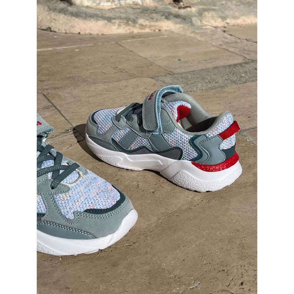 Çocuk Yazlık Spor Yürüyüş Ayakkabısı 1257 - Su Yeşili - 33 - BTMK01257-Su Yeşili-33