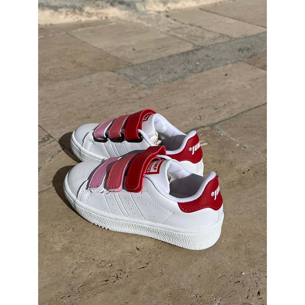 Mevsimlik Çocuk Spor Ayakkabı - Beyaz Pembe - 26 - BTMK01258-Beyaz Pembe-26