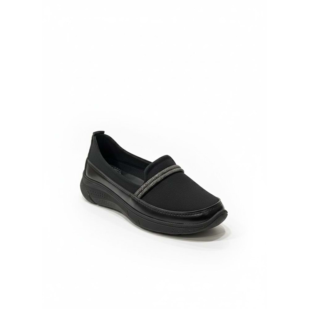 Kadın Günlük Taşlı Ortapedik Ayakkabı 1321 - Siyah - 40 - BTMK01321-Siyah-40