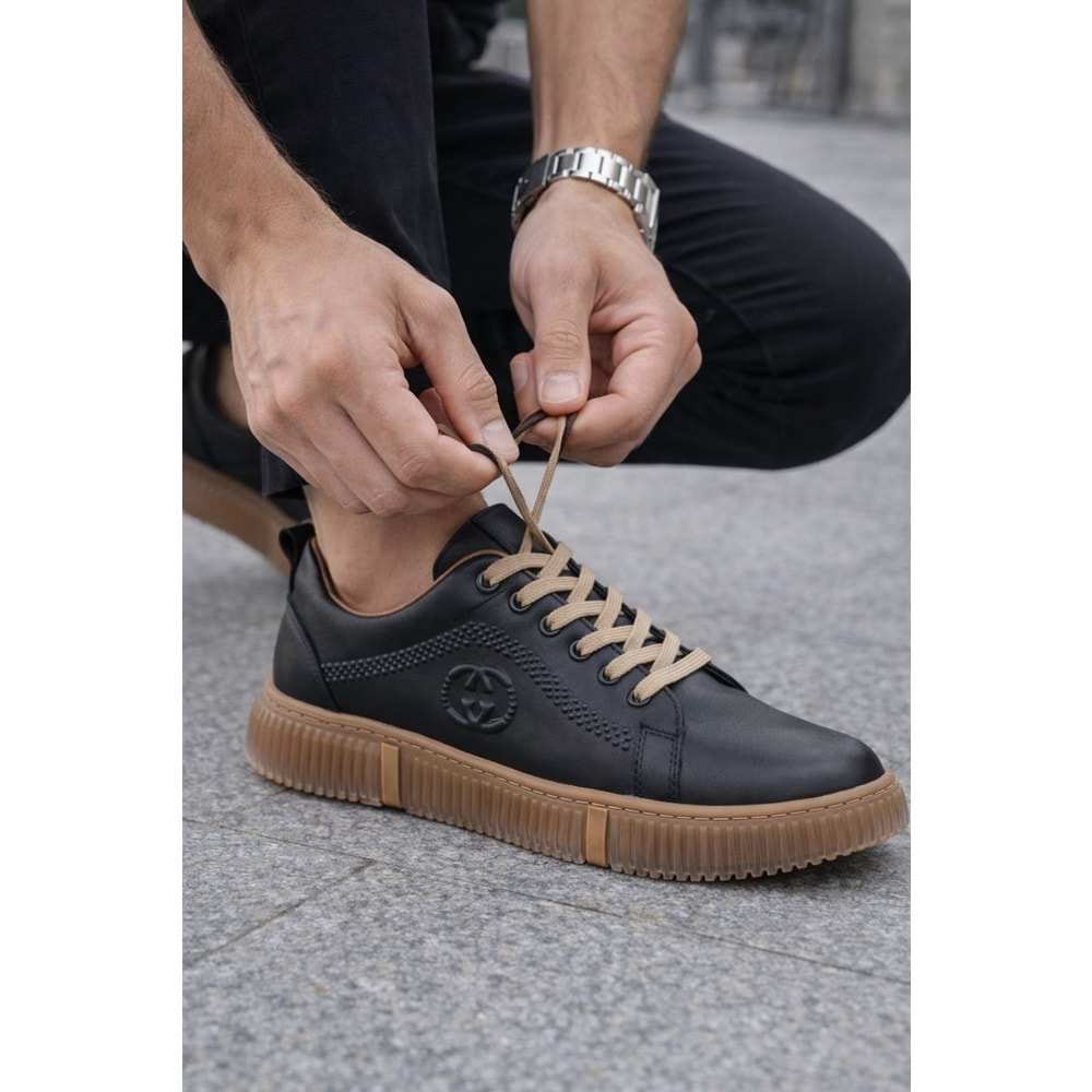 Erkek Hakikii Deri Günlük Ayakkabı - Siyah - 40 - BTMK01329-Siyah-40