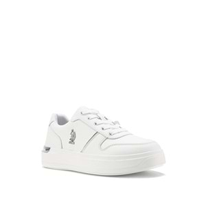 U.S. Polo Assn 0805 Kadın Beyaz Klasik Sneaker Ayakkabı - Beyaz - 37