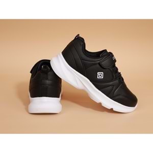 Pepino 0845 Anatomik Tabanlı Çocuk Sneaker Spor Ayakkabı - Siyah Beyaz - 32