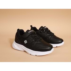 Pepino 0845 Anatomik Tabanlı Çocuk Sneaker Spor Ayakkabı - Siyah Beyaz - 32