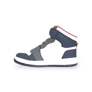 Cool 1090 Anatomik Tabanlı Unisex Yüksek Bilekli Sneakers Ayakkabı - Lacivert Beyaz - 39