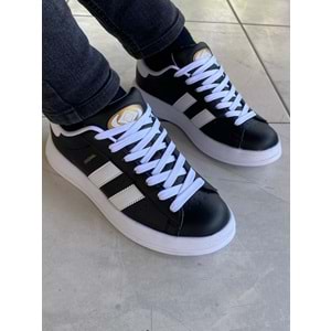 Pabuçhan 1152 Erkek Sneakers Spor Ayakkabı - Siyah Beyaz - 42 - BTMK01152-Siyah Beyaz-42