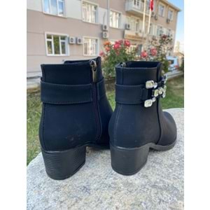 Pabuçhan Bayan Taşlı Bot 1241 - Siyah - 36 - BTMK01241-Siyah-36