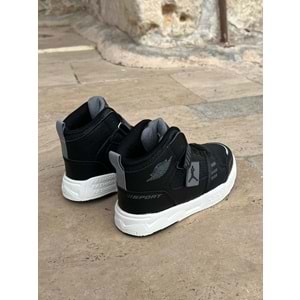 Cool Boğazlı Çoçuk Spor Ayakkabısı 1255 - Siyah Beyaz - 32 - BTMK01255-Siyah Beyaz-32