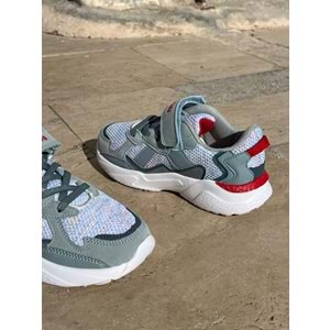 Çocuk Yazlık Spor Yürüyüş Ayakkabısı 1257 - Su Yeşili - 33 - BTMK01257-Su Yeşili-33