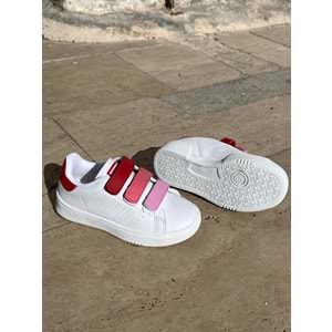 Mevsimlik Çocuk Spor Ayakkabı - Beyaz Pembe - 26 - BTMK01258-Beyaz Pembe-26