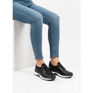 Kadın Günlük Rahat Spor Ayakkabısı 1324 - Siyah - 40 - BTMK01324-Siyah-40