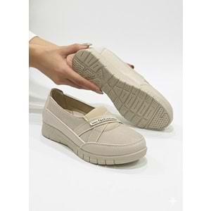 Kadın Günlük Rahat Ortapedik Ayakkabı 1325 - Krem - 40 - BTMK01325-Krem-40