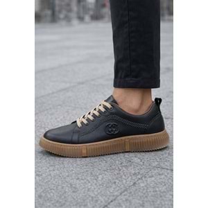 Erkek Hakikii Deri Günlük Ayakkabı - Siyah - 40 - BTMK01329-Siyah-40