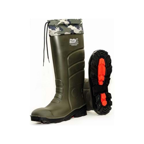 Polly Boot 1070 Su Geçirmez Rahat Kaymaz Çizme - Haki - 42