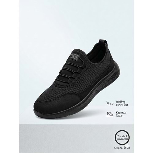 Pabuçhan 1159 Hafif Taban Yazlık Erkek Spor Ayakkabı - Siyah - 45 - BTMK01159-Siyah-45
