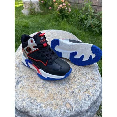 Cool 1196 London Boğazlı Spor Ayakkabı - Siyah Beyaz - 33 - BTMK01196-Siyah Beyaz-33