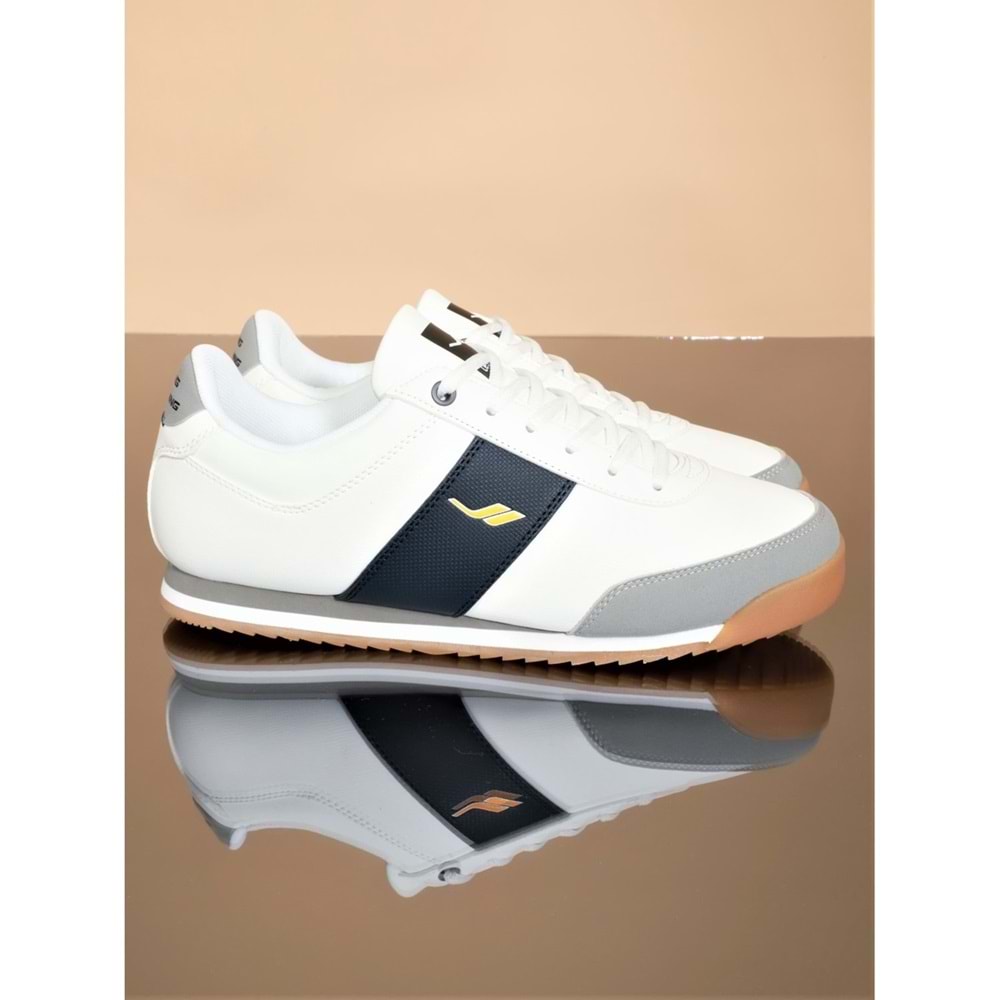 Lescon 0869 Flınt Anatomik Tabanlı Erkek Sneakers Spor Ayakkabı - Beyaz Lacivert - 40