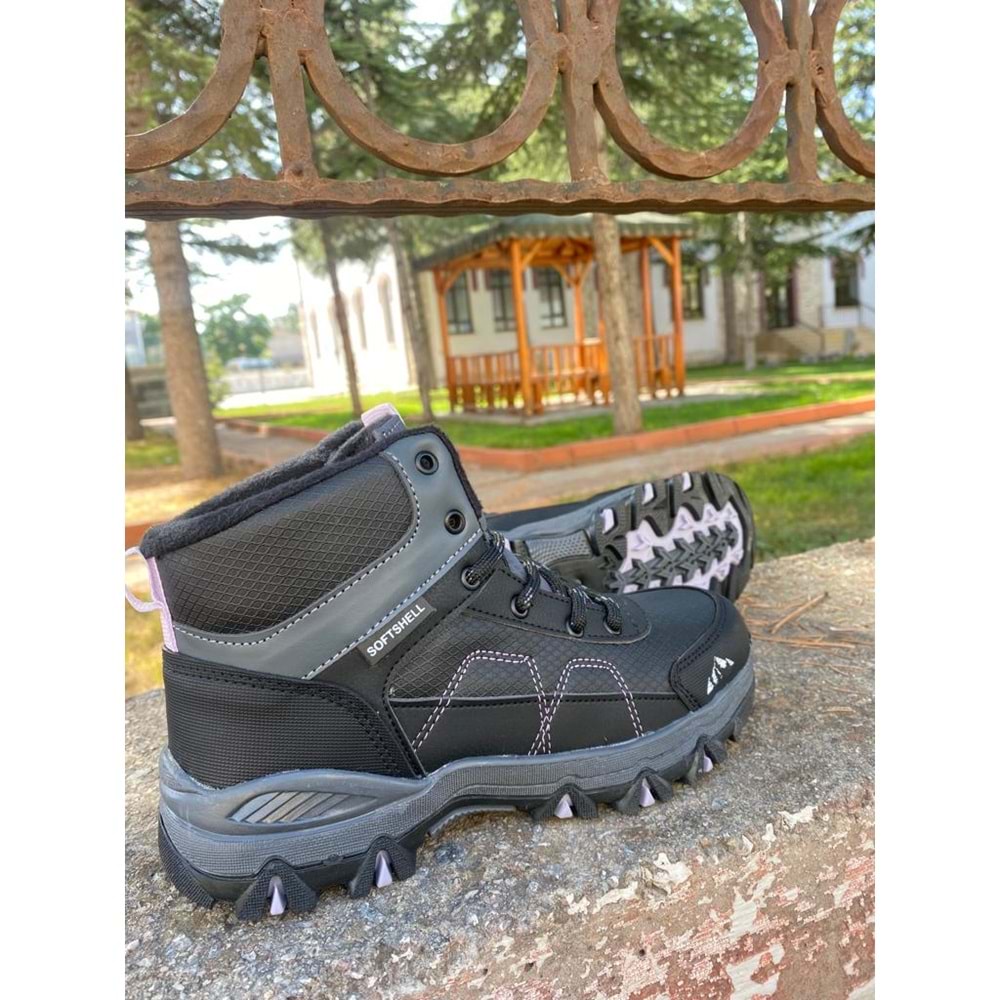 Cool 0924 Ünisex Suya Ve Soğuğa Dayanaklı Trekking Bot - Siyah Lila - 38