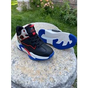 Cool 1196 London Boğazlı Spor Ayakkabı - Siyah Beyaz - 33 - BTMK01196-Siyah Beyaz-33